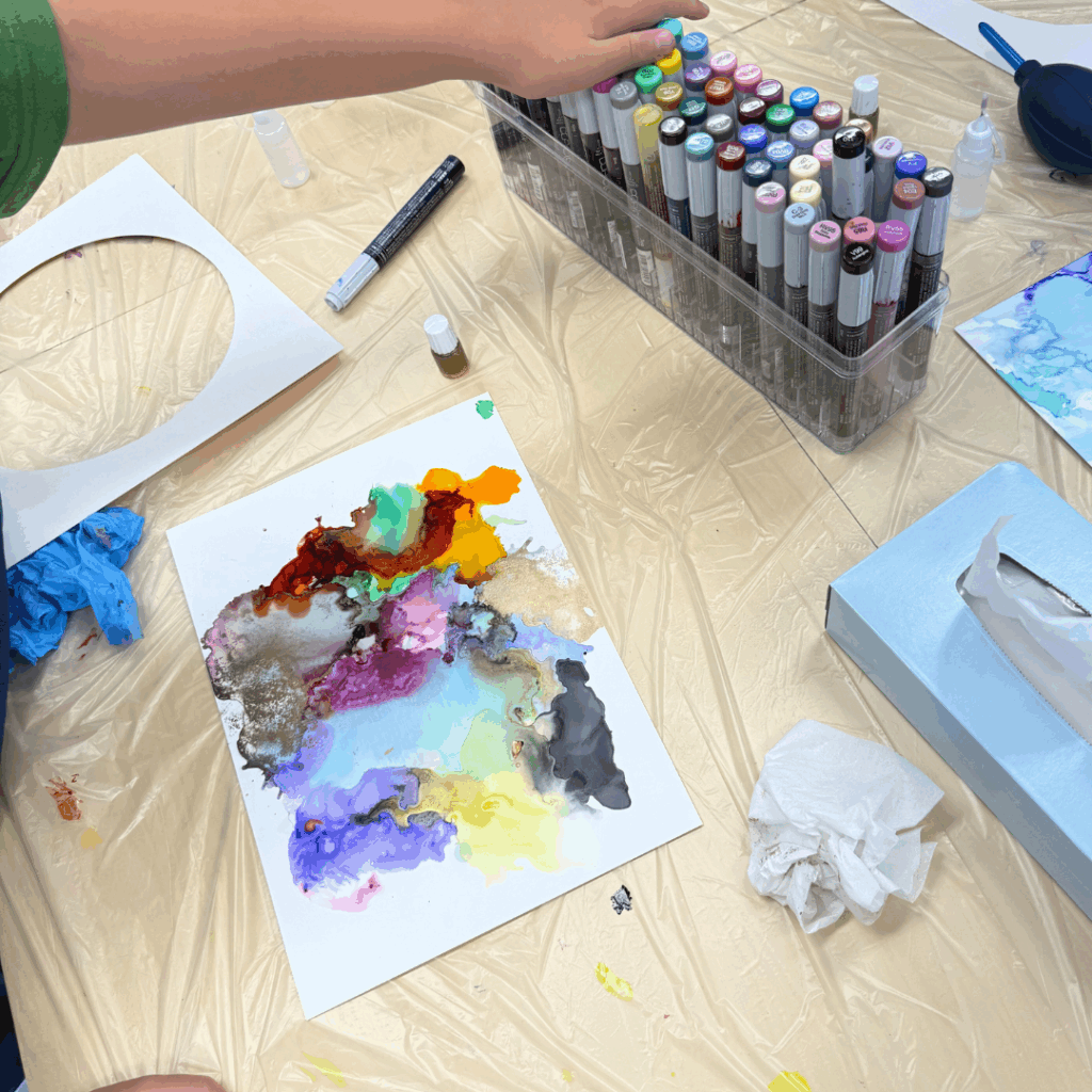 大阪アルコールインクアート教室プルケレスト｜出張ワークショップ