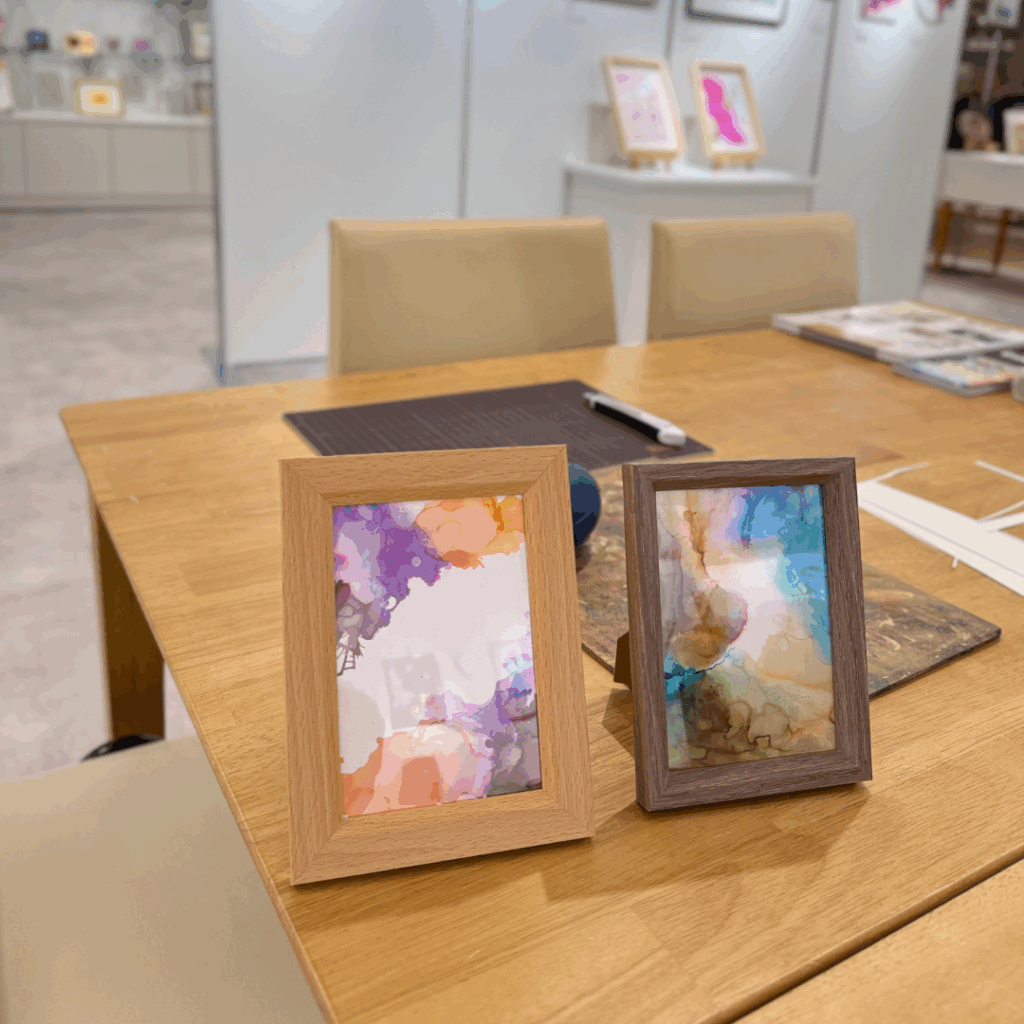 大阪アルコールインクアート教室プルケレスト|大阪アルコールインクアート阪急展示