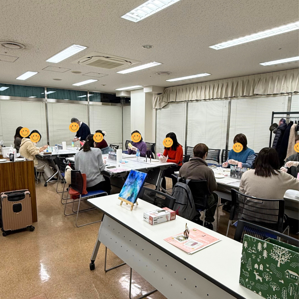 大阪アルコールインクアート教室プルケレスト／ワークショップ