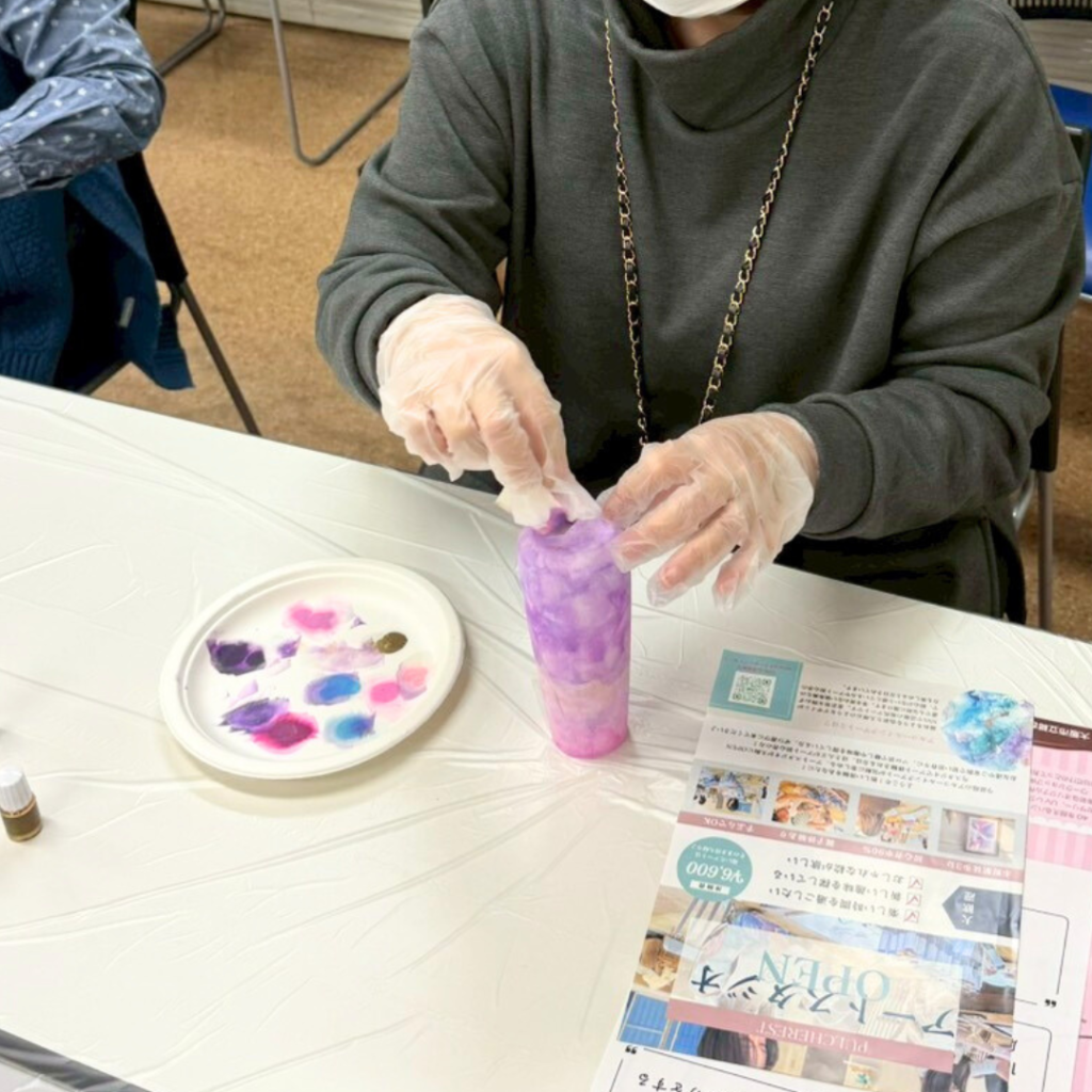 大阪アルコールインクアート教室プルケレスト／ワークショップ